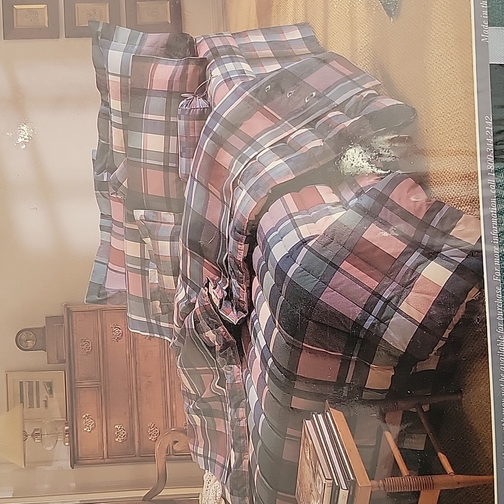 NWT 3 Wamsutta Tyler Plaid Hunter Collection Twin Flat Sheet Supercale Plus